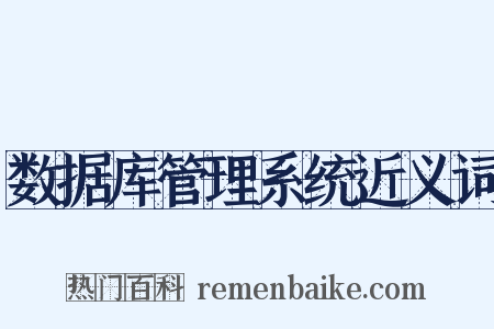 数据库管理系统近义词是什么意思的图片